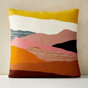 West Elm Crewel Landscape Pillow Covers